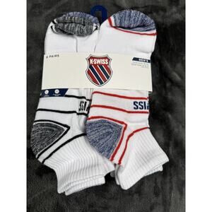 K-SWISS Mens Ankle Socks 6 Pack Sock Size 10 - 13